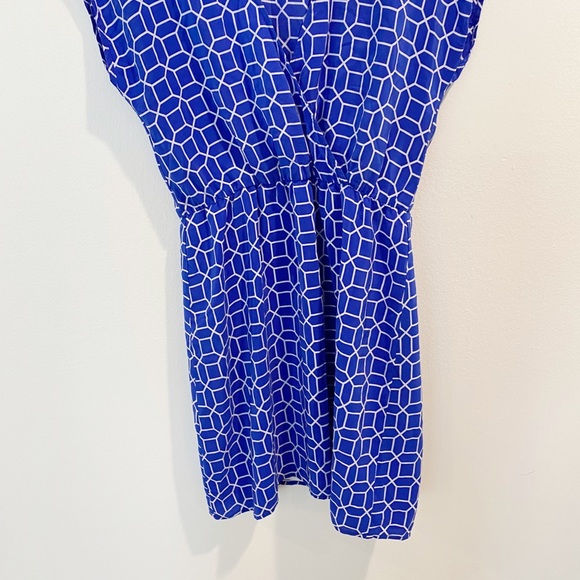 Amanda Uprichard Blue Printed Silk Dress - Picture 3 of 4